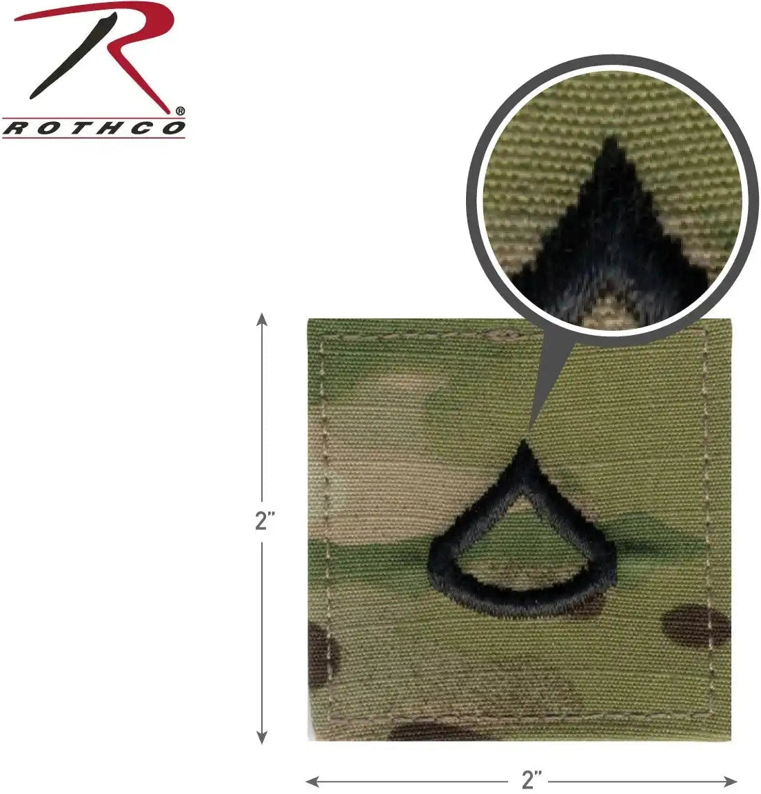 Rothco Official U.s. Made Embroidered Rank Insignia Private 1st Class Scorpion Ocp Camo