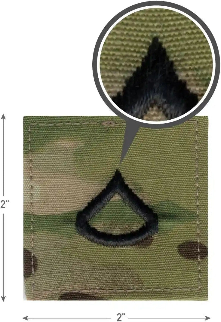 Rothco Official U.s. Made Embroidered Rank Insignia Private 1st Class Scorpion Ocp Camo