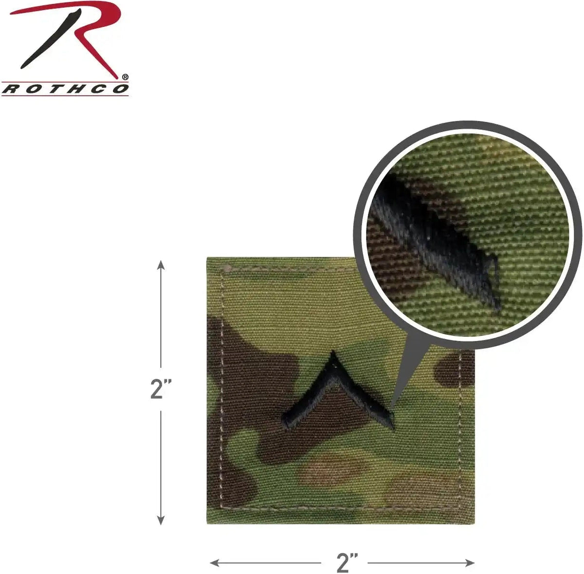 Rothco Official U.s. Made Embroidered Rank Insignia Private Scorpion Ocp Camo