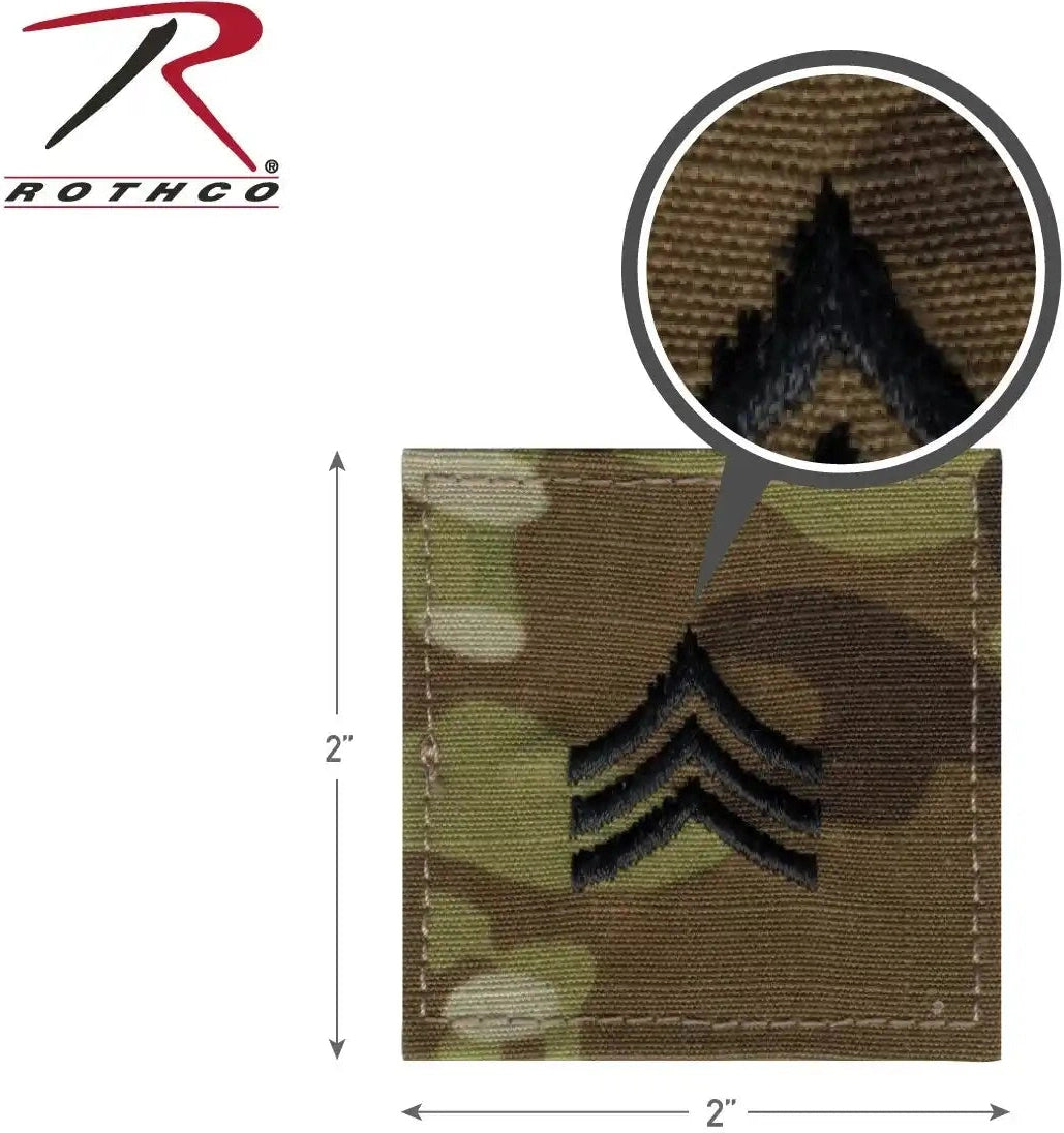 Rothco Official U.s. Made Embroidered Rank Insignia Sergeant Scorpion Ocp Camo