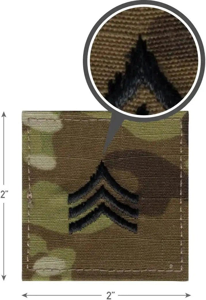 Rothco Official U.s. Made Embroidered Rank Insignia Sergeant Scorpion Ocp Camo