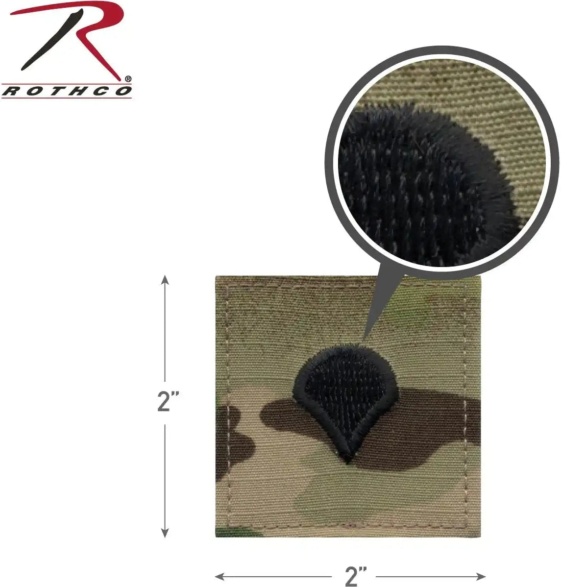 Rothco Official U.s. Made Embroidered Rank Insignia Spec 4 Scorpion Ocp Camo