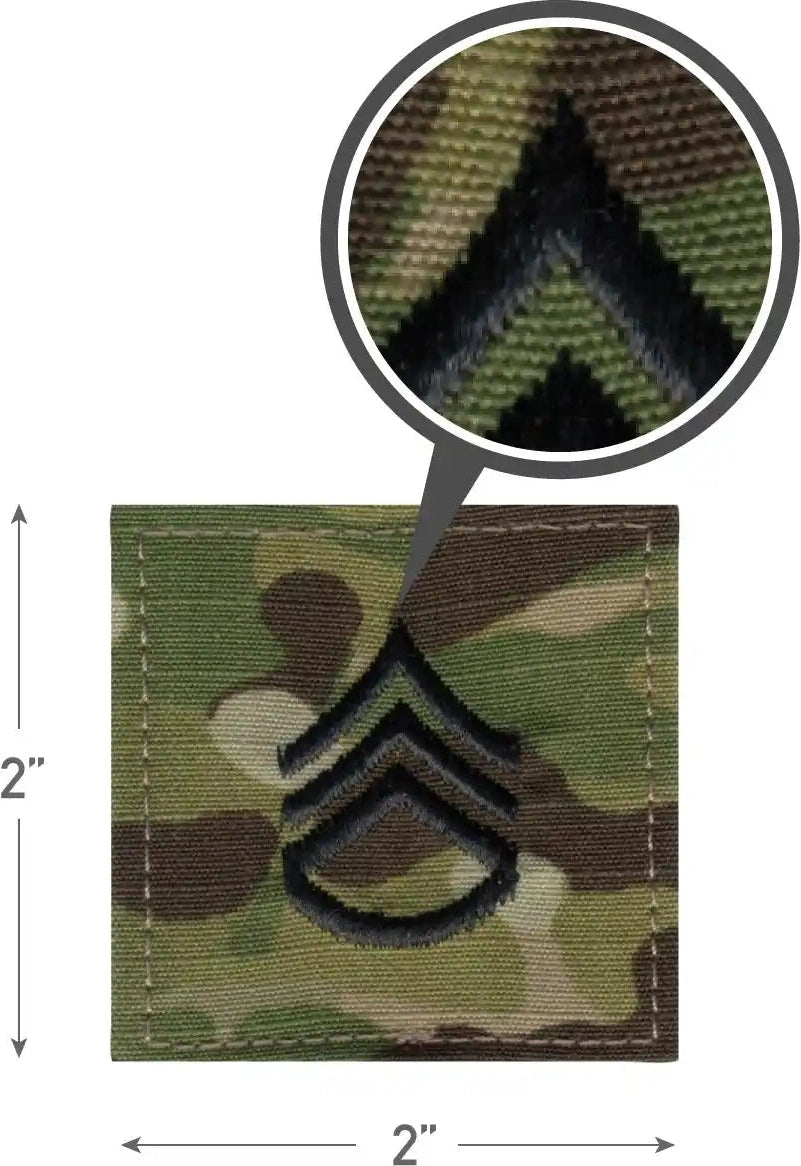 Rothco Official U.s. Made Embroidered Rank Insignia Staff Sergeant Patch Scorpion Ocp Camo