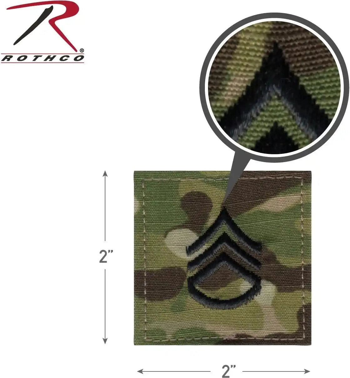 Rothco Official U.s. Made Embroidered Rank Insignia Staff Sergeant Patch Scorpion Ocp Camo