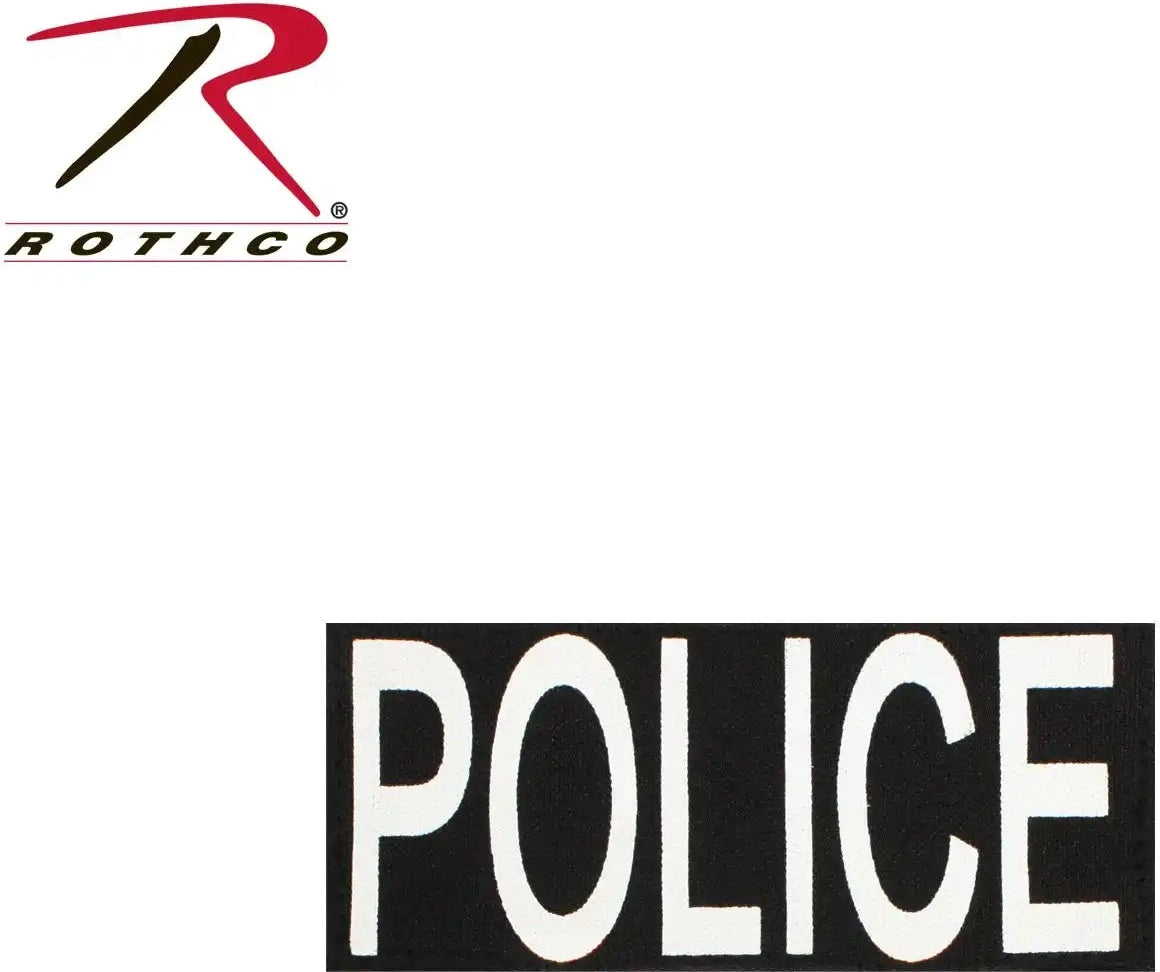 Rothco Police Patch with Hook Back Set: 1 Small & Large