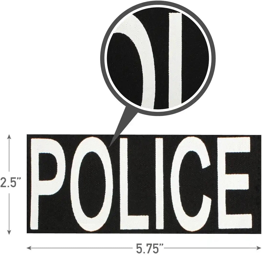 Rothco Police Patch with Hook Back Set: 1 Small & Large