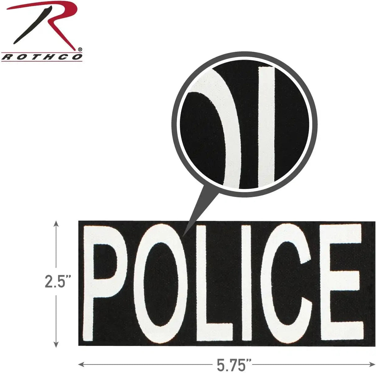 Rothco Police Patch with Hook Back Set: 1 Small & Large