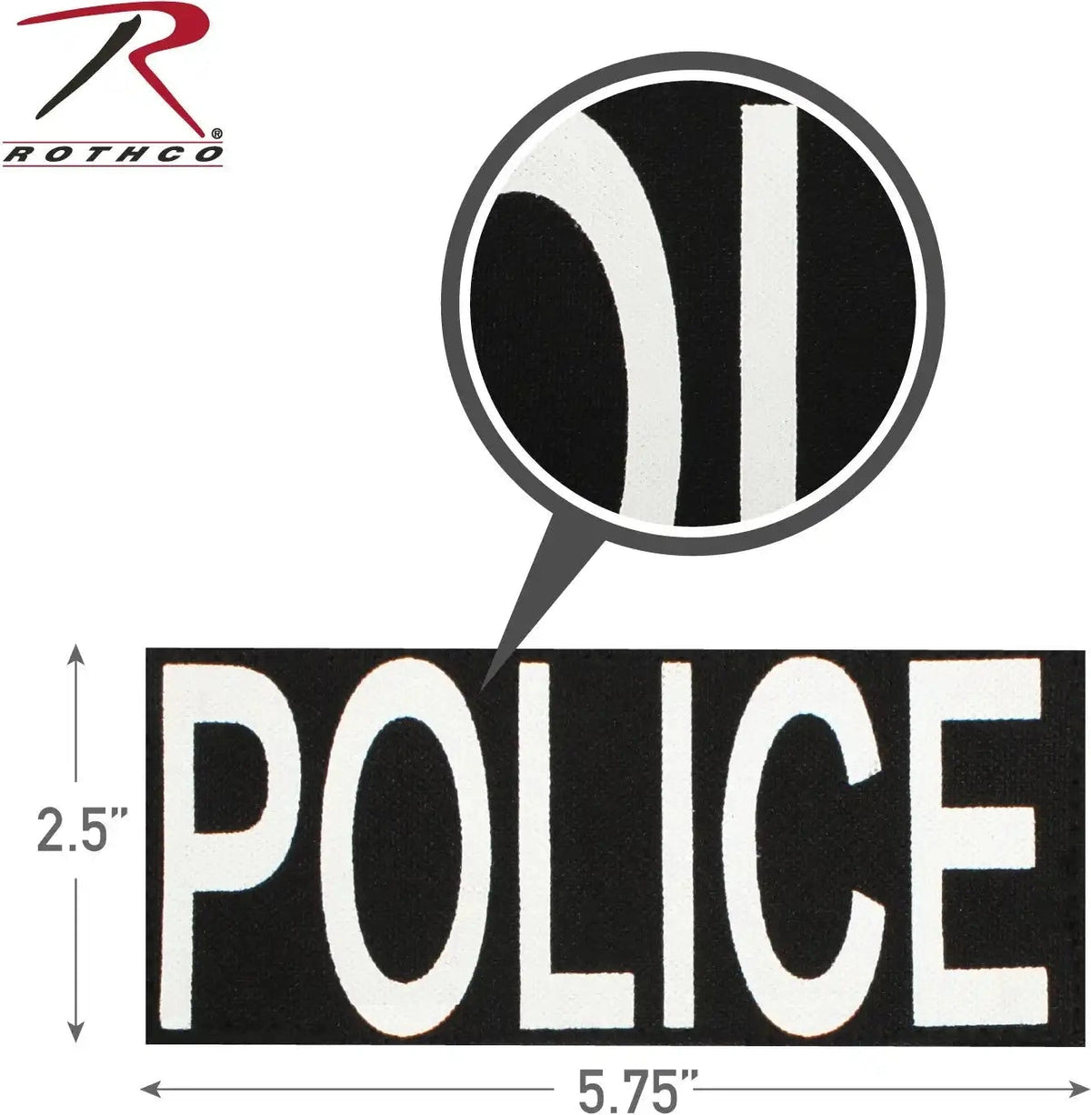 Rothco Police Patch with Hook Back Set: 1 Small & Large