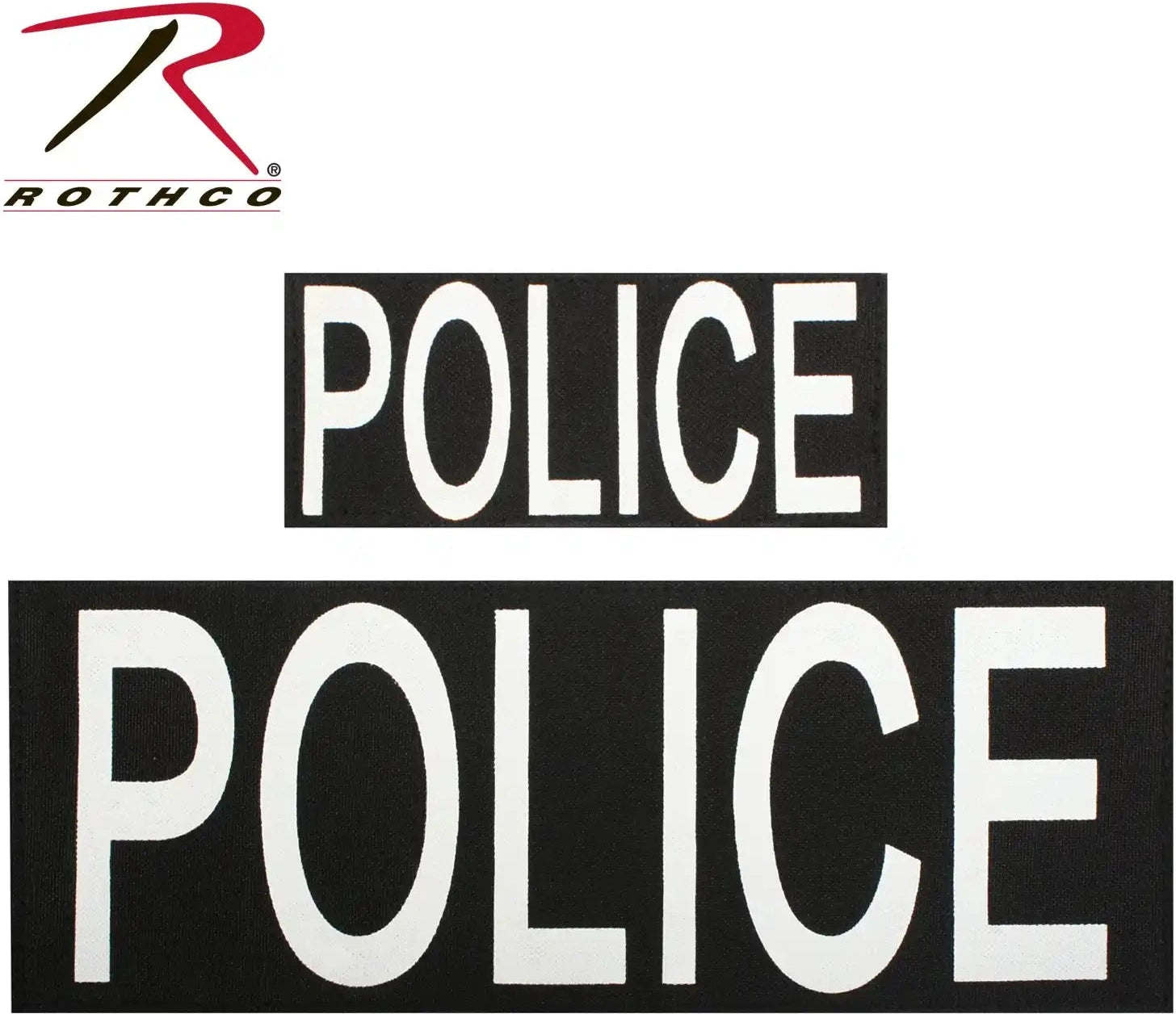 Rothco Police Patch with Hook Back Set: 1 Small & Large