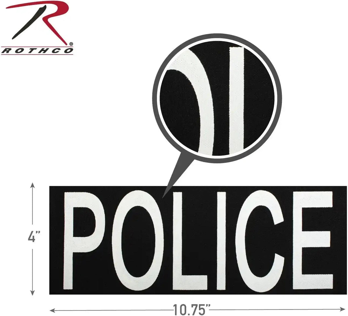 Rothco Police Patch with Hook Back Set: 1 Small & Large