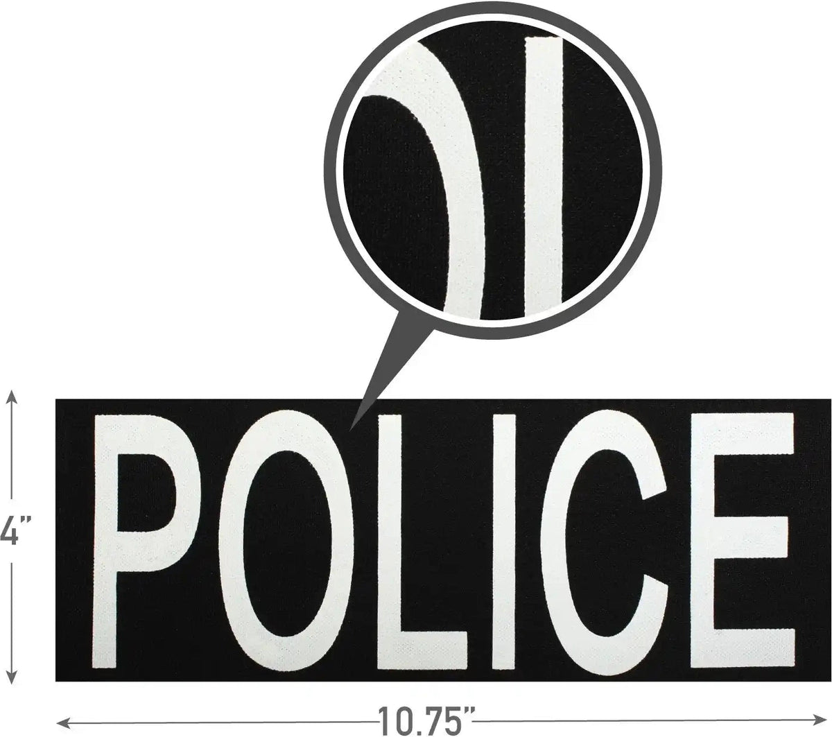 Rothco Police Patch with Hook Back Set: 1 Small & Large