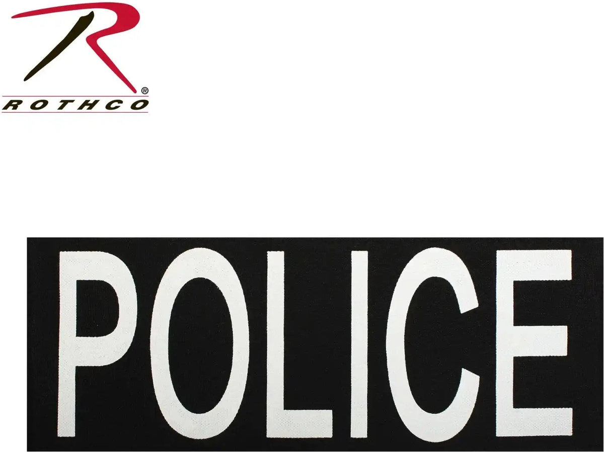 Rothco Police Patch with Hook Back Set: 1 Small & Large