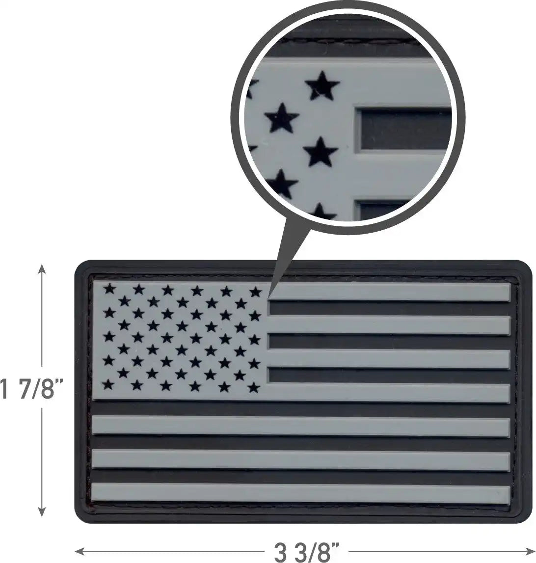Rothco Pvc us Flag Patch with Hook Back
