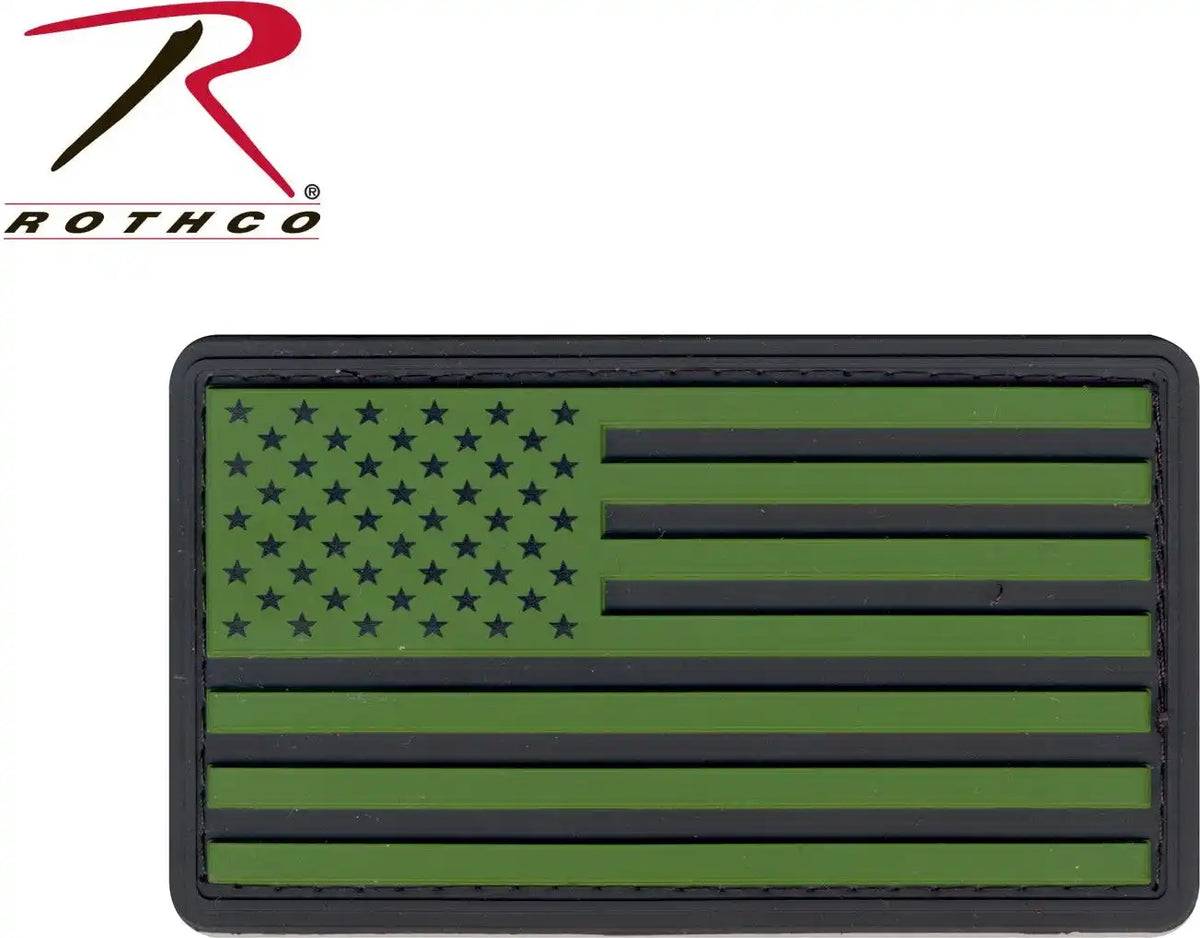 Rothco Pvc us Flag Patch with Hook Back