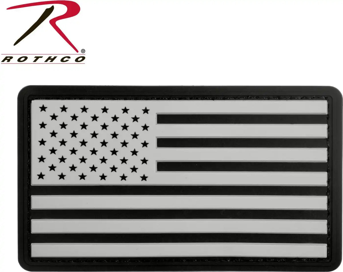 Rothco Pvc us Flag Patch with Hook Back