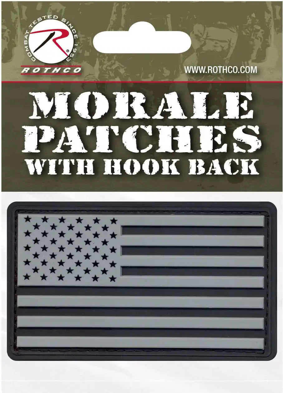 Rothco Pvc us Flag Patch with Hook Back
