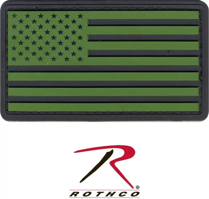 Rothco Pvc us Flag Patch with Hook Back