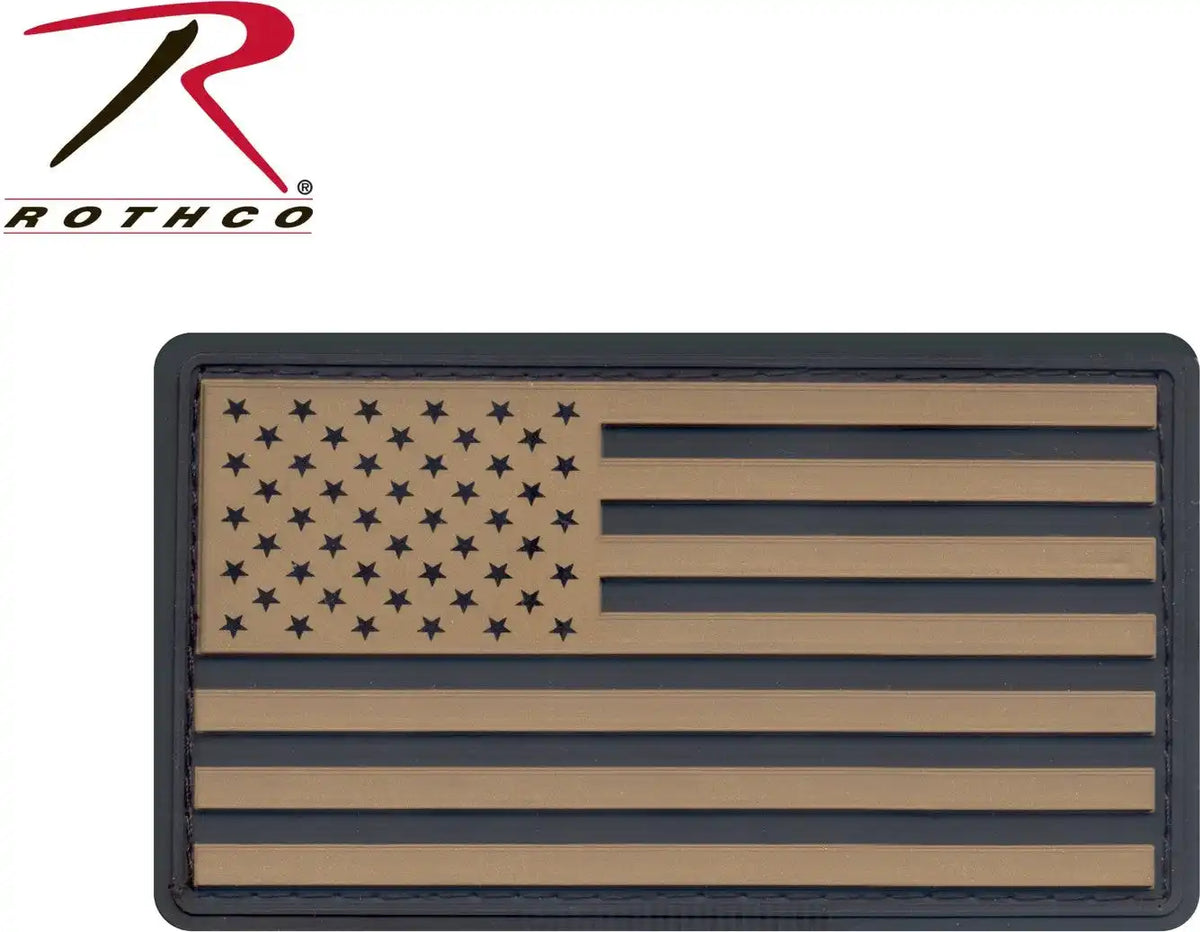 Rothco Pvc us Flag Patch with Hook Back