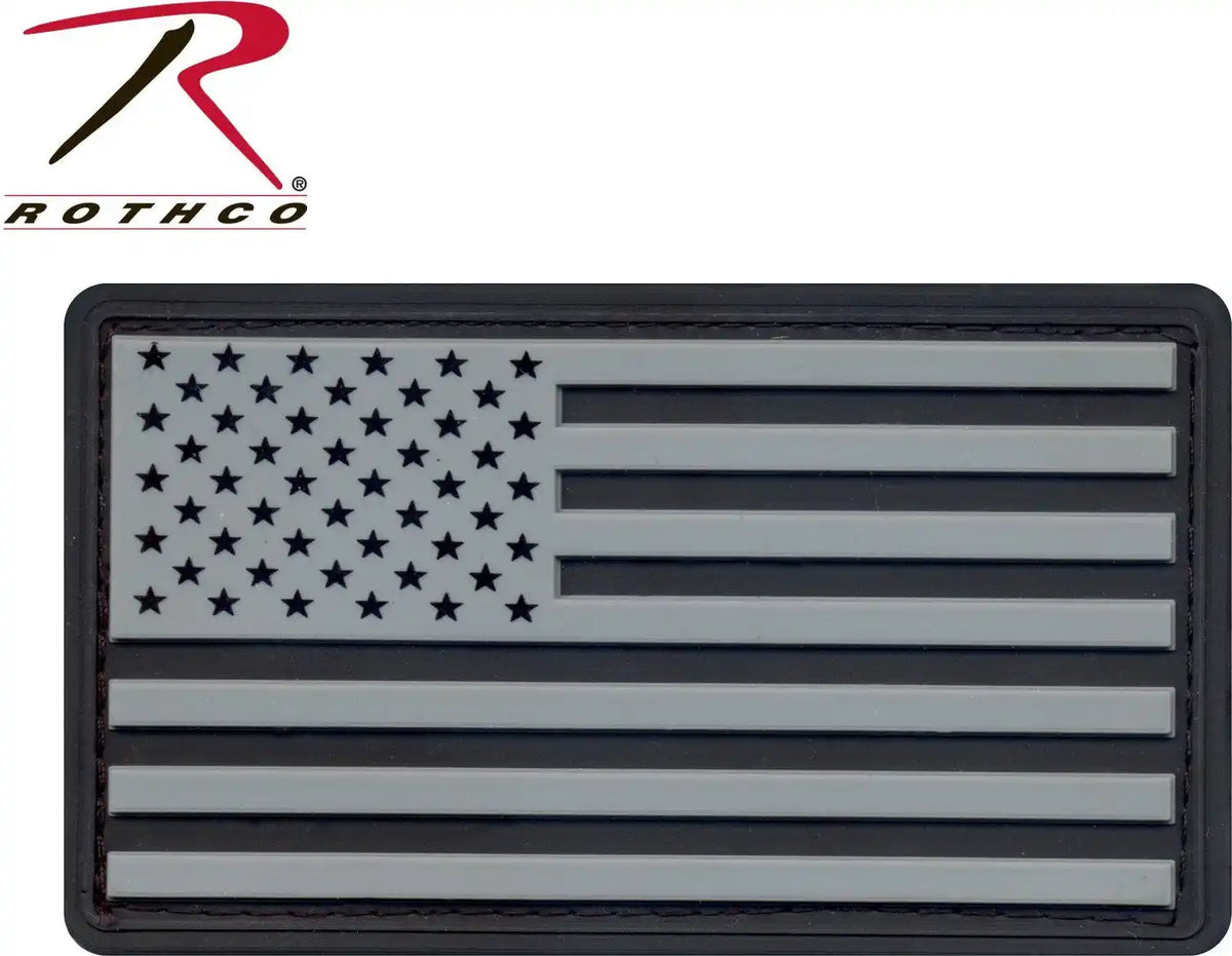 Rothco Pvc us Flag Patch with Hook Back