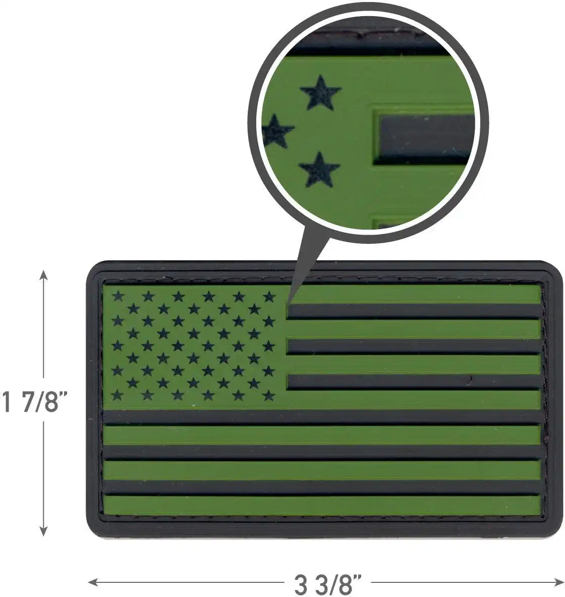 Rothco Pvc us Flag Patch with Hook Back