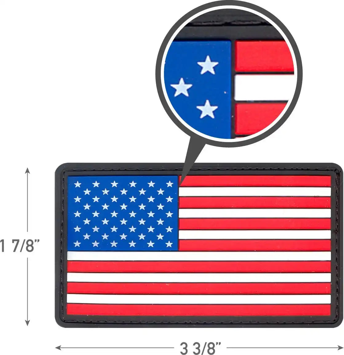 Rothco Pvc us Flag Patch with Hook Back