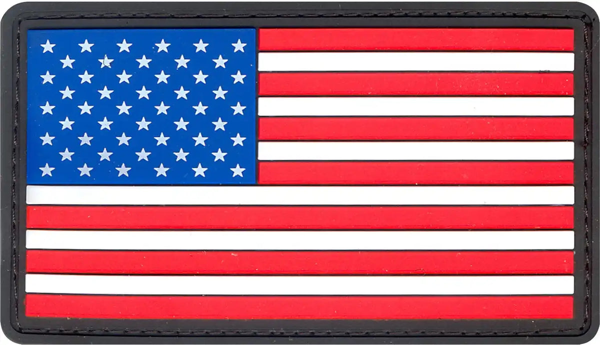 Rothco Pvc us Flag Patch with Hook Back - Red / White / Blue / Bulk Packaging / one Size