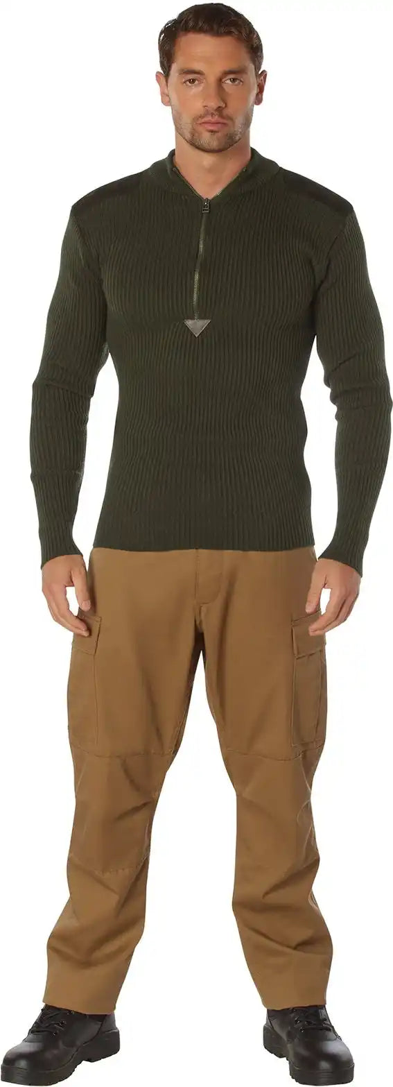 Rothco Quarter Zip Acrylic Commando Sweater