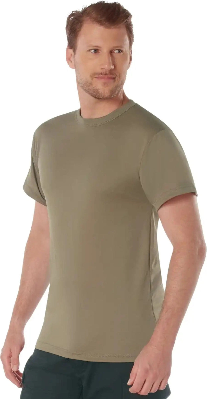 Rothco Quick Dry Moisture Wicking T-shirt - Ar 670-1 Coyote Brown / s