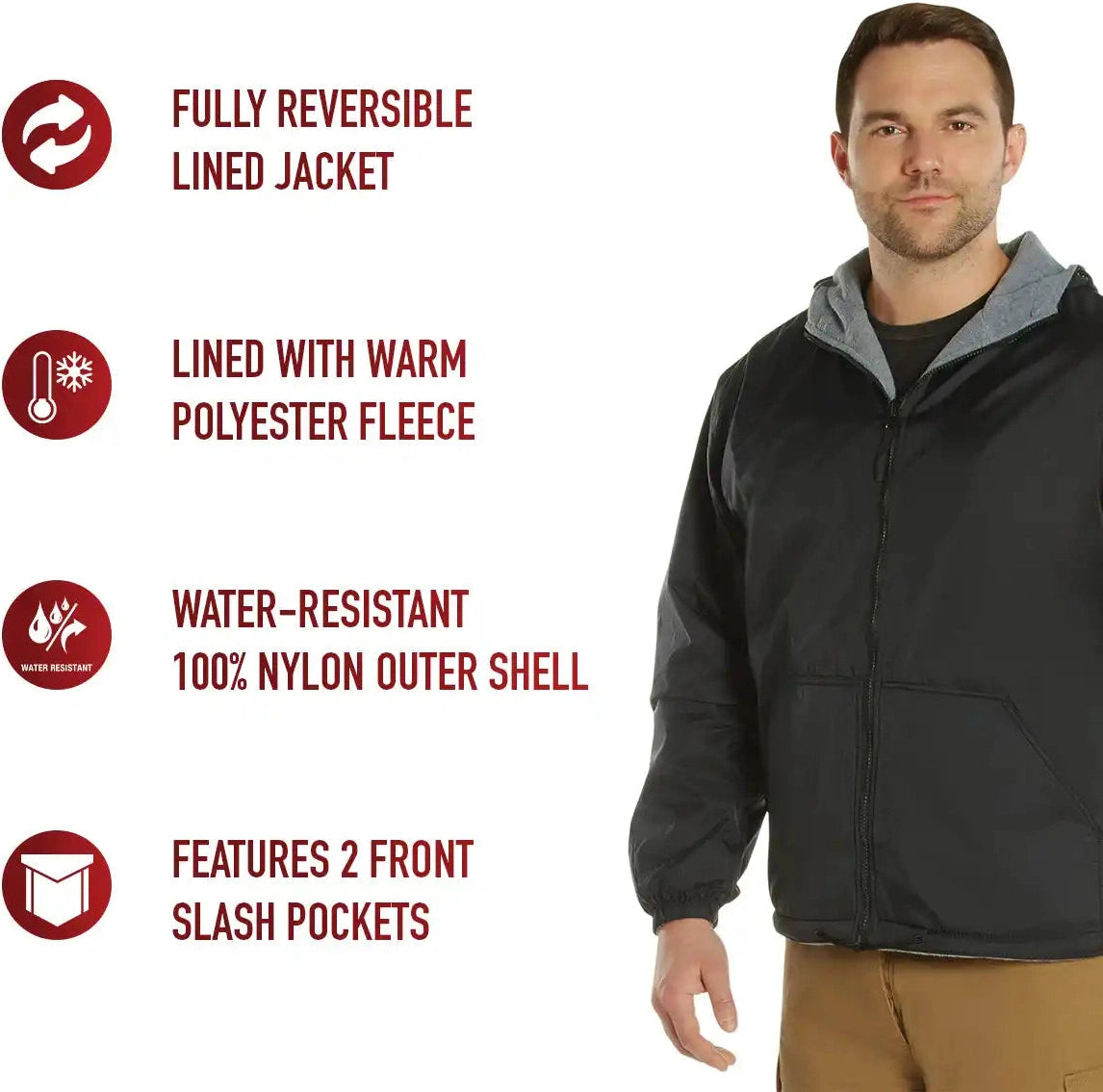 Rothco Reversible Lined Jacket with Hood