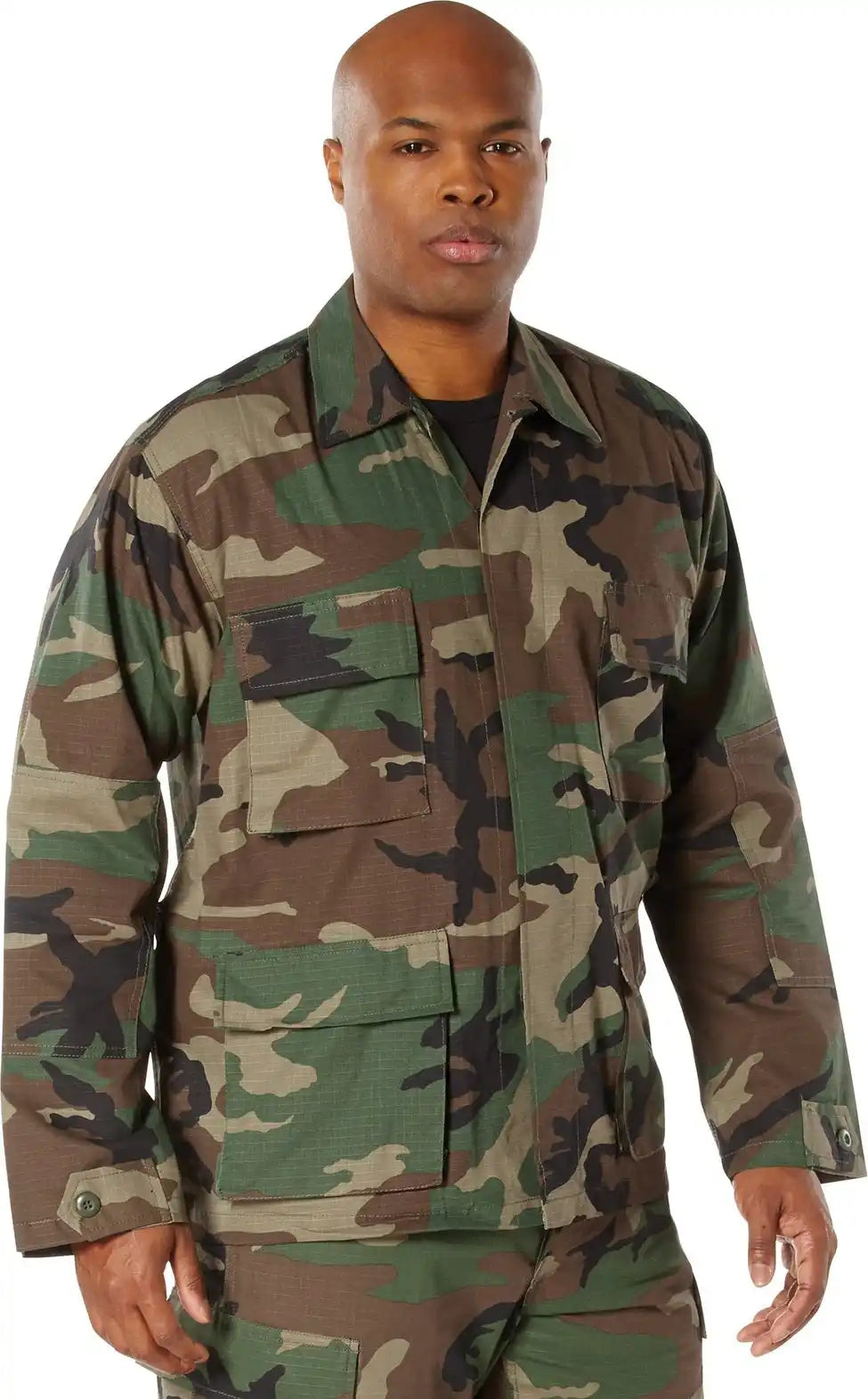 Rothco Rip-stop Bdu Shirt - Woodland Camo / Xs
