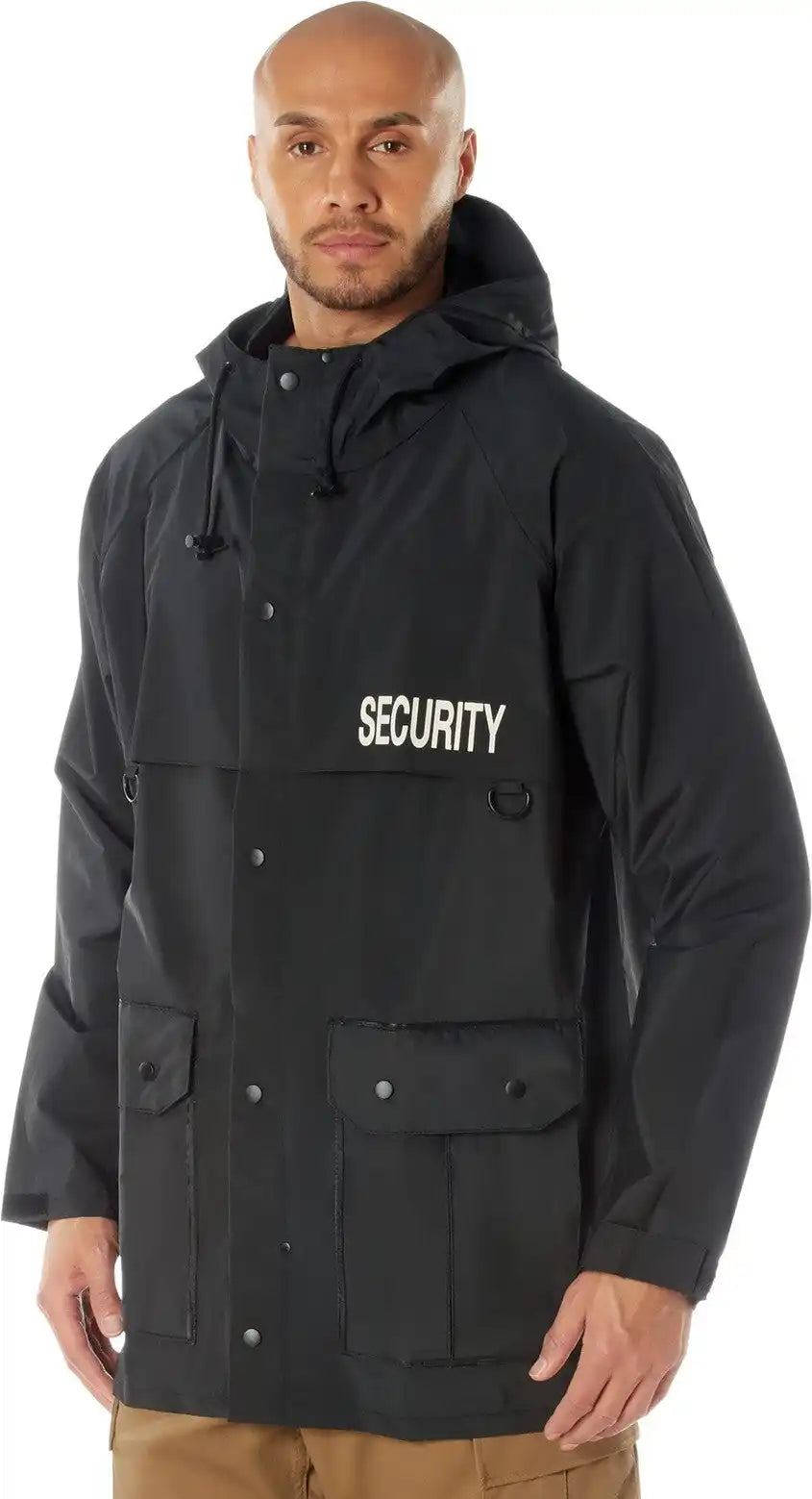 Rothco Security Nylon Rain Jacket - Black