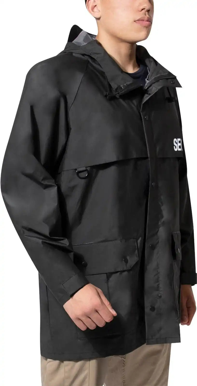 Rothco Security Nylon Rain Jacket - Black