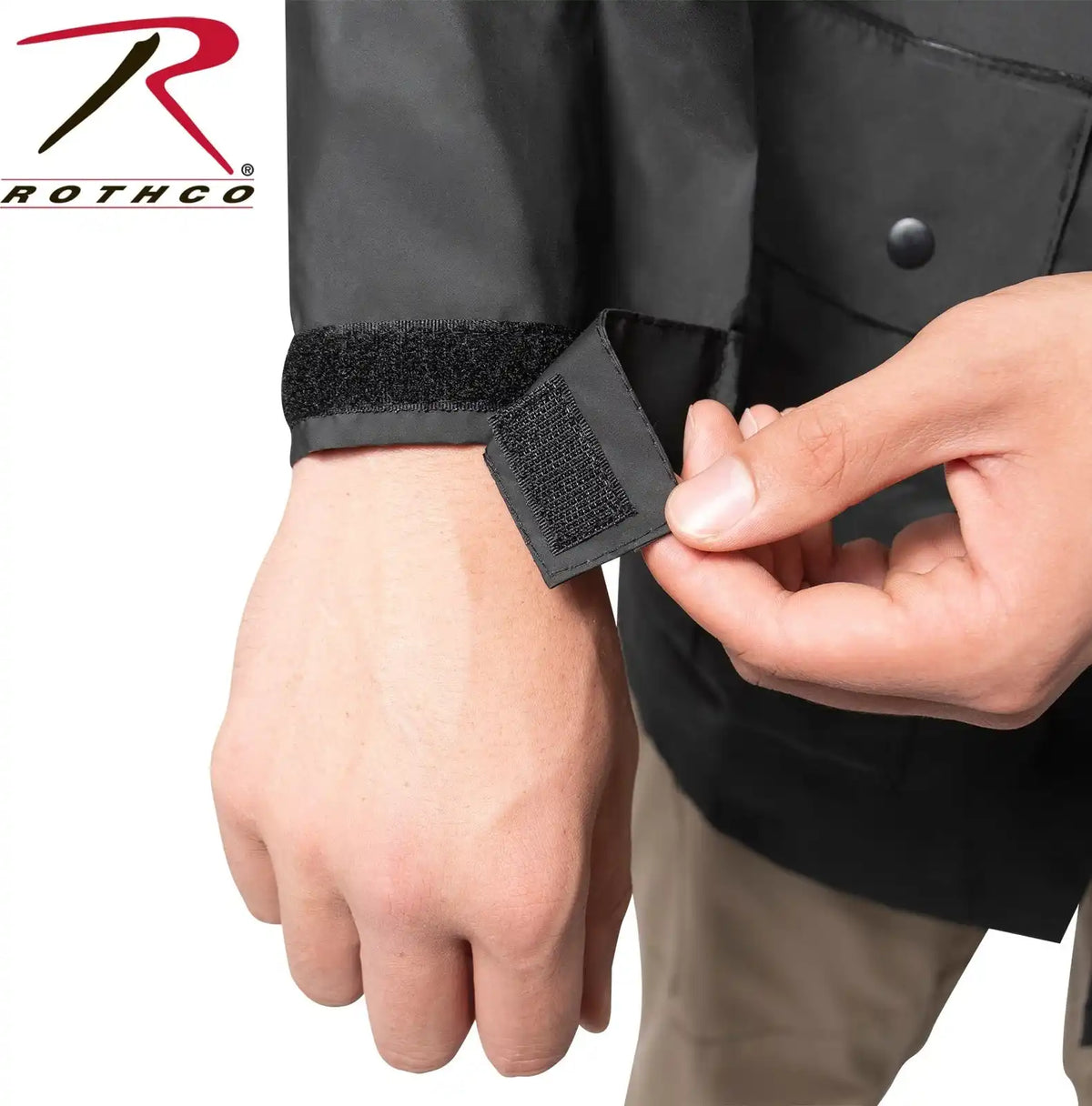 Rothco Security Nylon Rain Jacket - Black