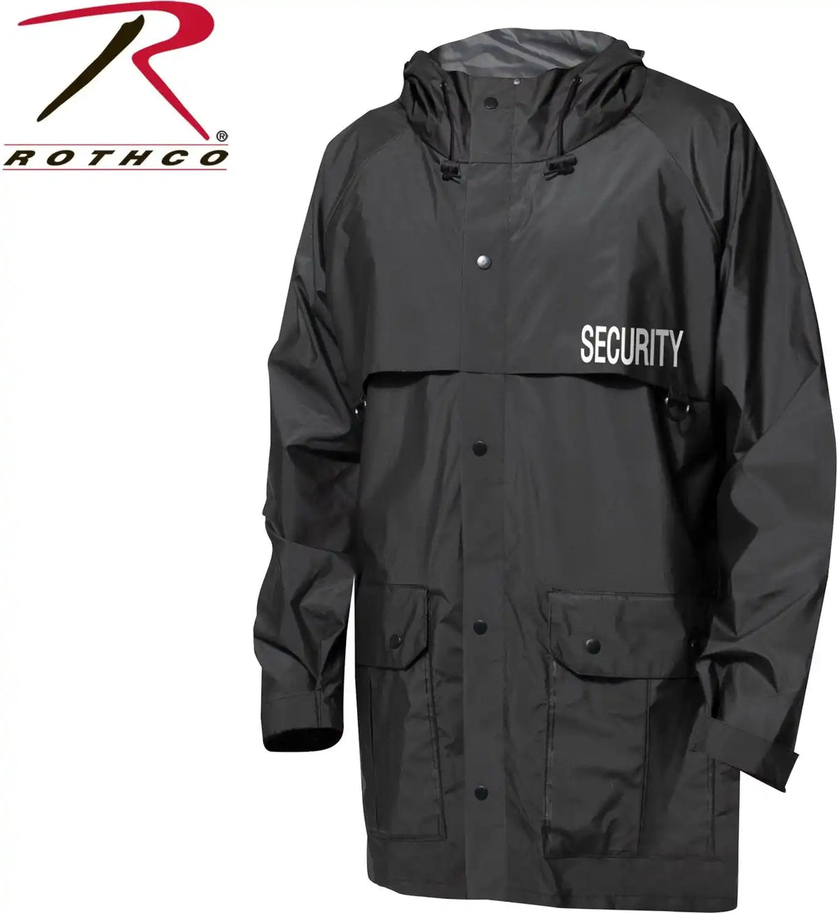 Rothco Security Nylon Rain Jacket - Black