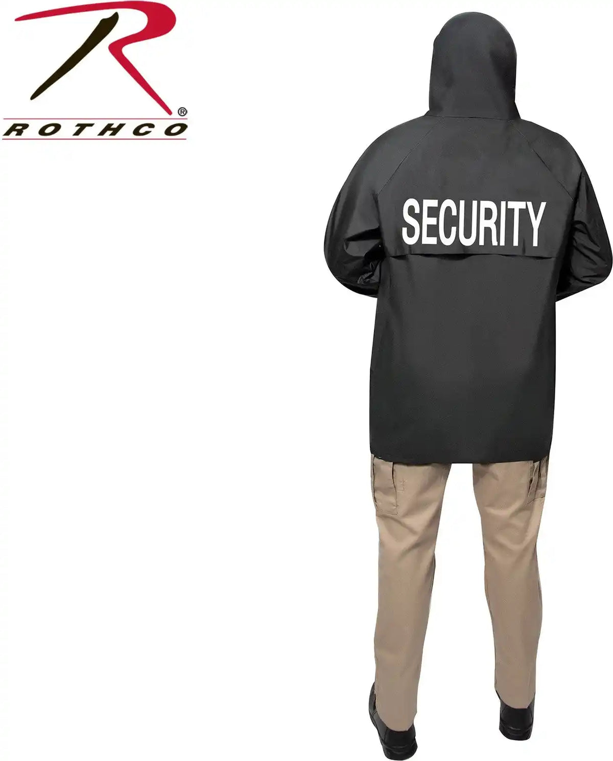 Rothco Security Nylon Rain Jacket - Black