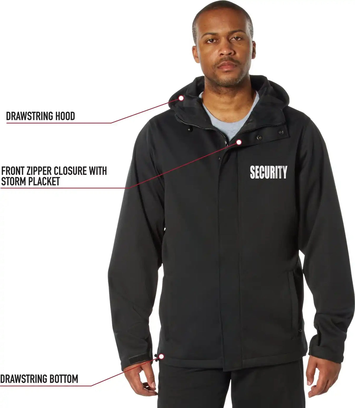 Rothco Shadow Ops Waterproof Security Rain Jacket