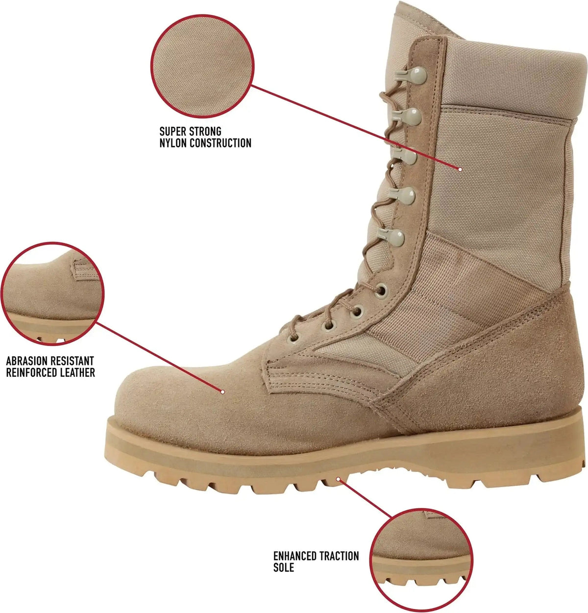 Rothco Sierra Sole Tactical Boots - 8 Inch