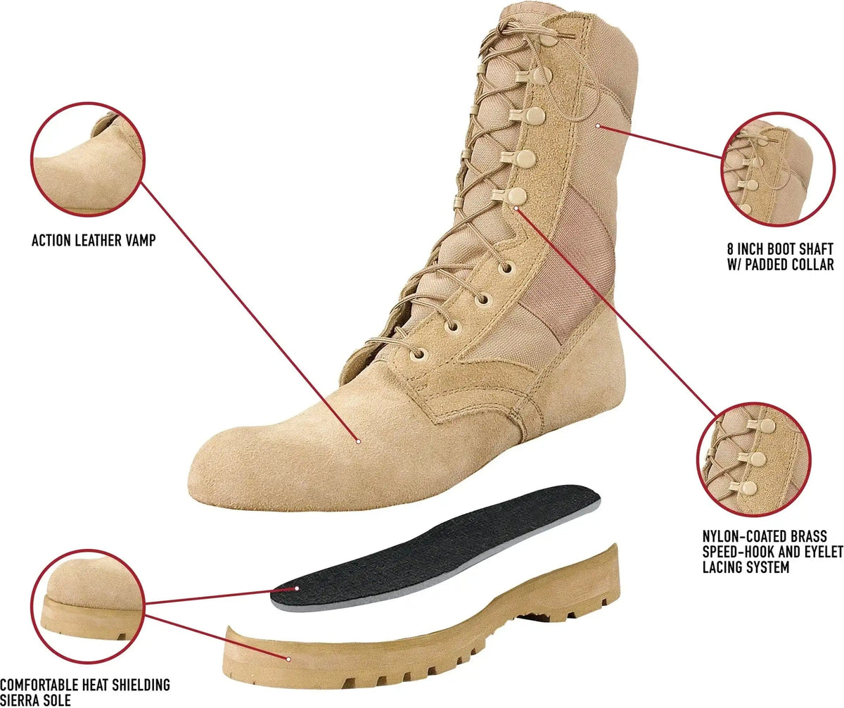 Rothco Sierra Sole Tactical Boots - 8 Inch