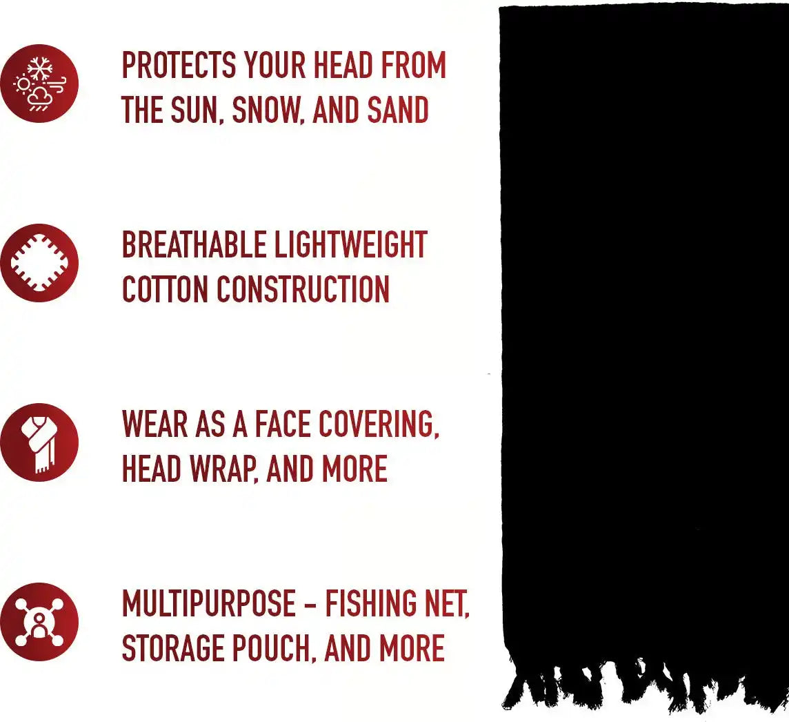 Rothco Solid Color Shemagh Tactical Desert Keffiyeh Scarf