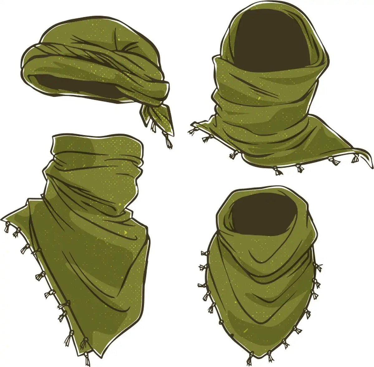 Rothco Solid Color Shemagh Tactical Desert Keffiyeh Scarf