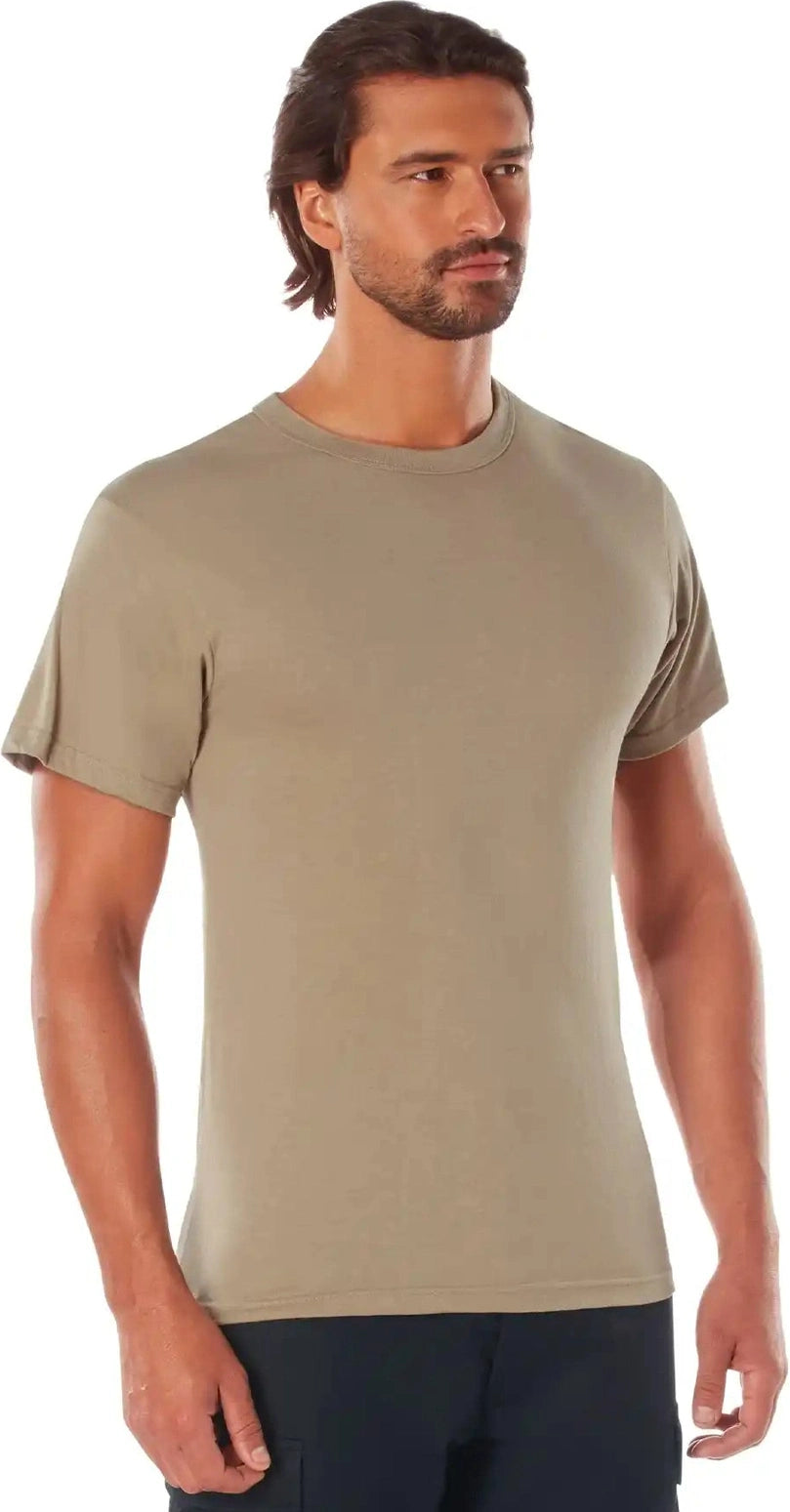 Rothco Solid Color T-shirt with Cotton / Polyester Blend