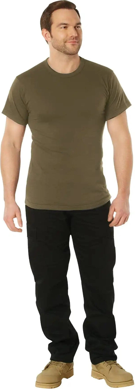Rothco Solid Color T-shirt with Cotton / Polyester Blend