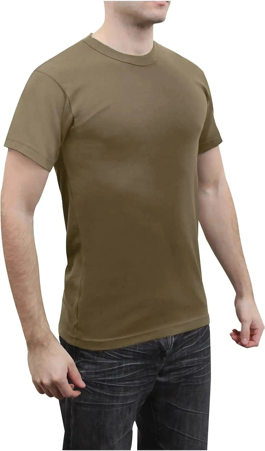 Rothco Solid Color T-shirt with Cotton / Polyester Blend