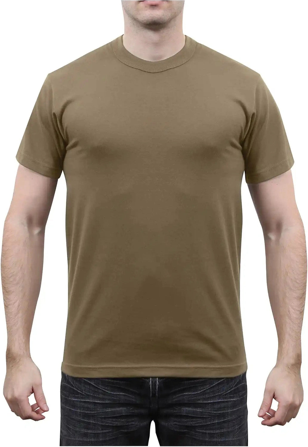 Rothco Solid Color T-shirt with Cotton / Polyester Blend