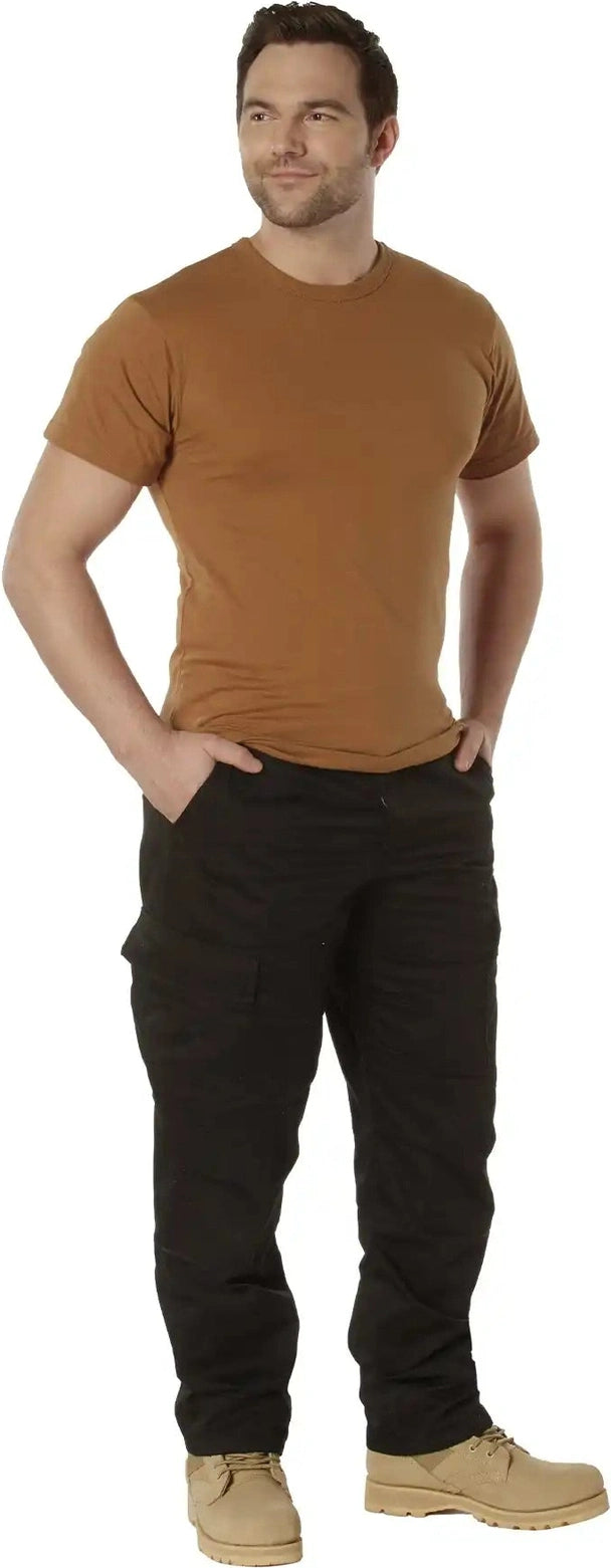 Rothco Solid Color T-shirt with Cotton / Polyester Blend