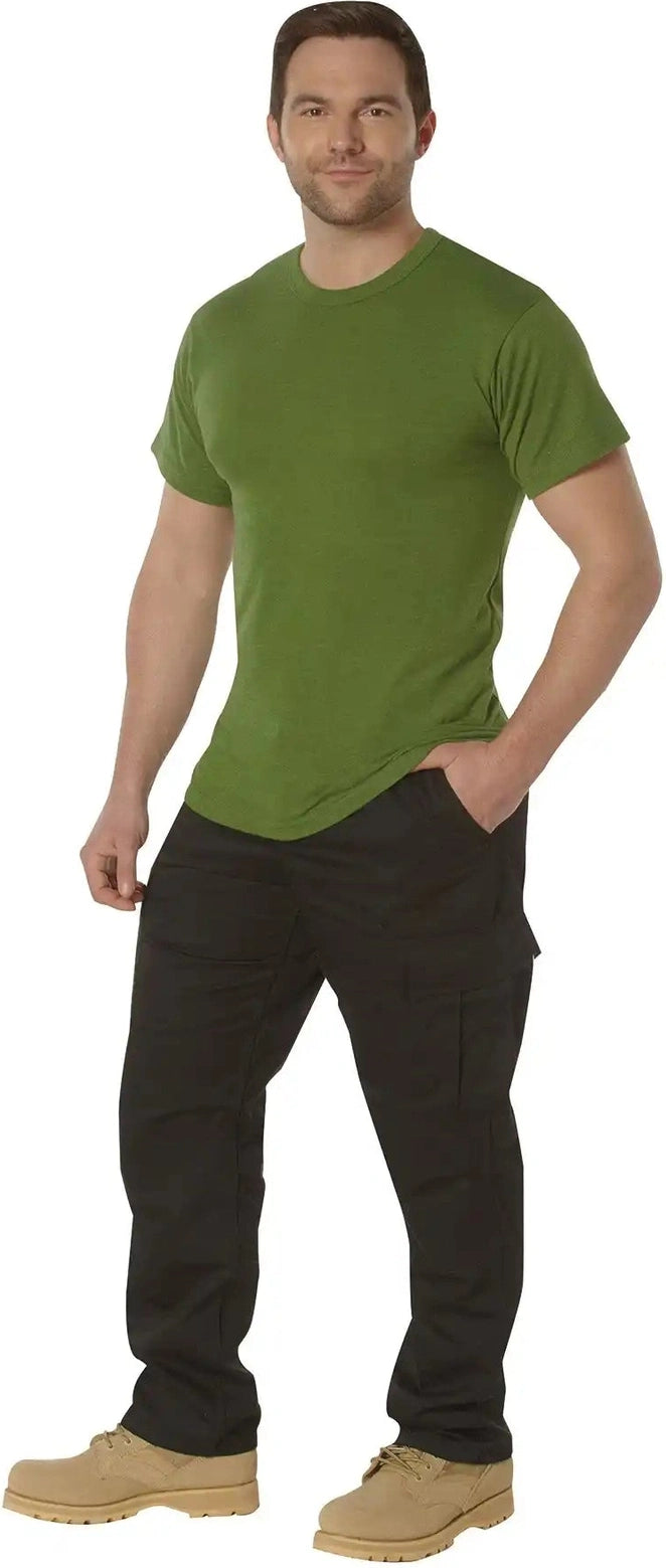 Rothco Solid Color T-shirt with Cotton / Polyester Blend