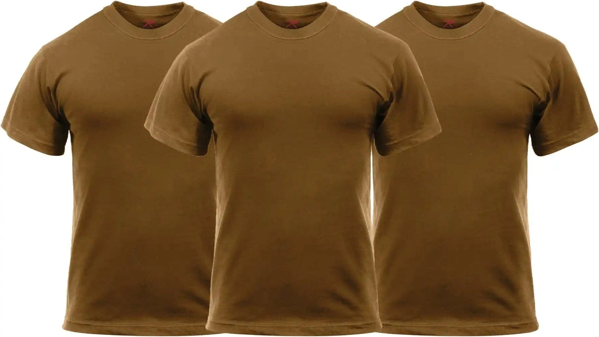 Rothco Solid Color T-shirt with Cotton / Polyester Blend