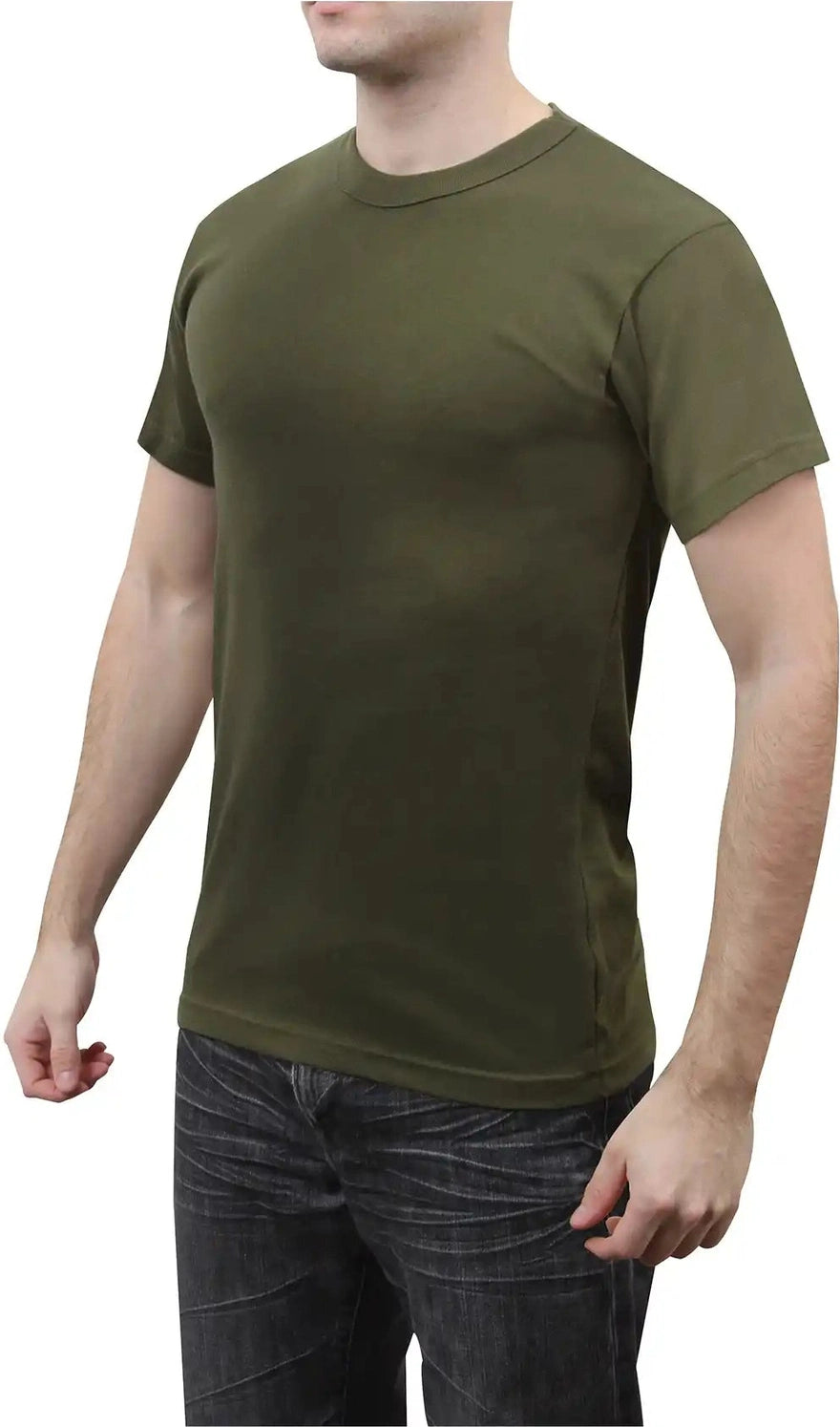 Rothco Solid Color T-shirt with Cotton / Polyester Blend