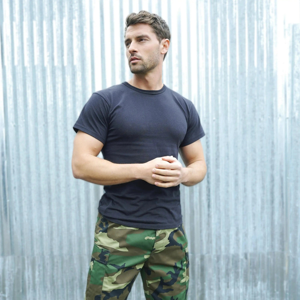 Rothco Solid Color T-shirt with Cotton / Polyester Blend