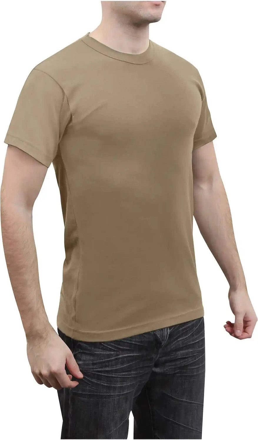 Rothco Solid Color T-shirt with Cotton / Polyester Blend